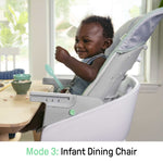 Ingenuity Beanstalk Baby to Big Kid 6-in-1 high chair with adjustable tray and cushioned seat