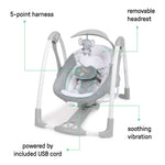 Ingenuity ConvertMe 2-in-1 baby swing and seat with plush toy