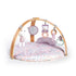 Ingenuity Cozy Spot reversible duvet activity gym with plush mat and wooden toy bar for babies