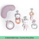 Ingenuity Cozy Spot reversible duvet activity gym with plush mat and wooden toy bar