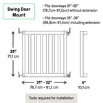 Ingenuity Doorway 36S wooden customizable baby gate for doorways
