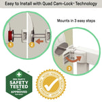 Ingenuity The Doorway 37W Series baby gate with Quad Cam-Lock installed