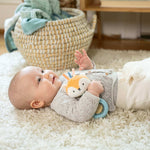 Ingenuity Kitt Ring Rattle baby toy with soft fox and plant-based materials