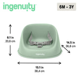 Green Ingenuity My Spot easy-clean baby booster seat with harness