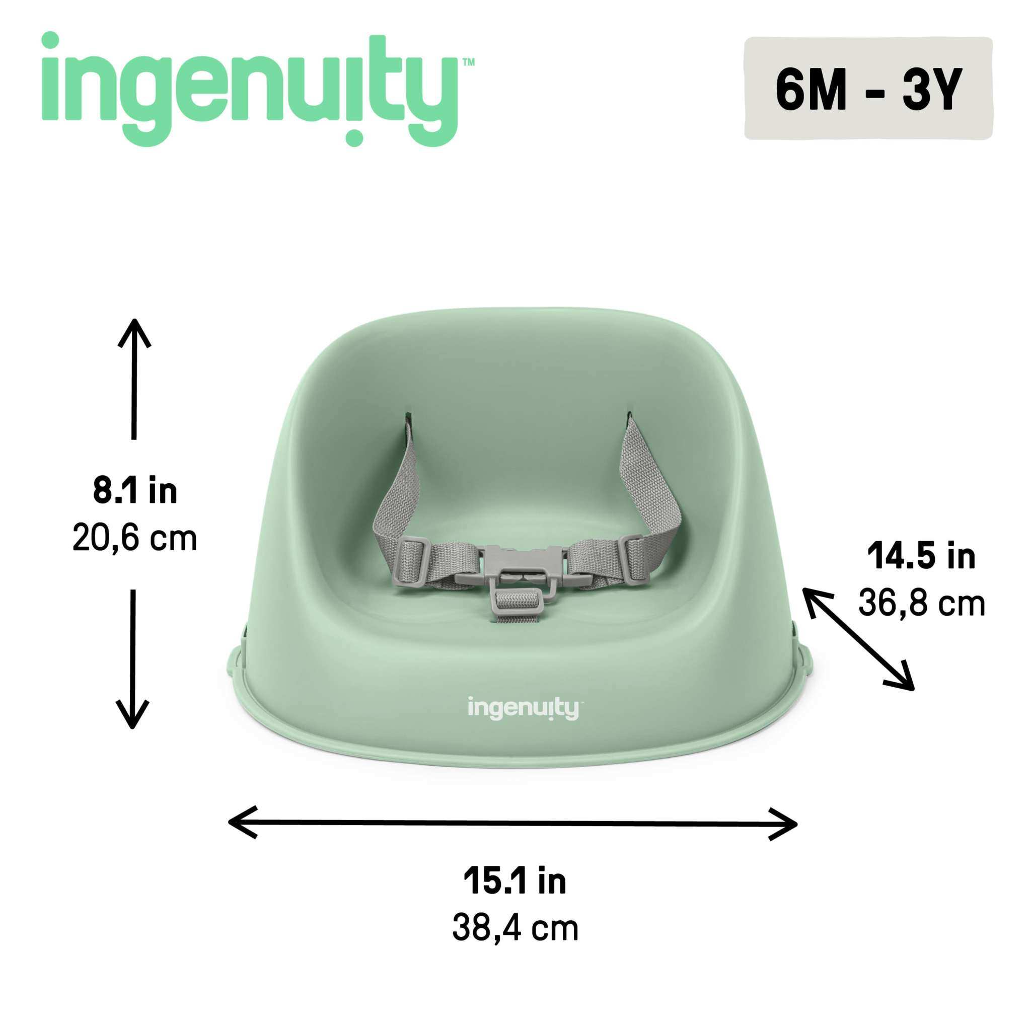 Green Ingenuity My Spot easy-clean baby booster seat with harness