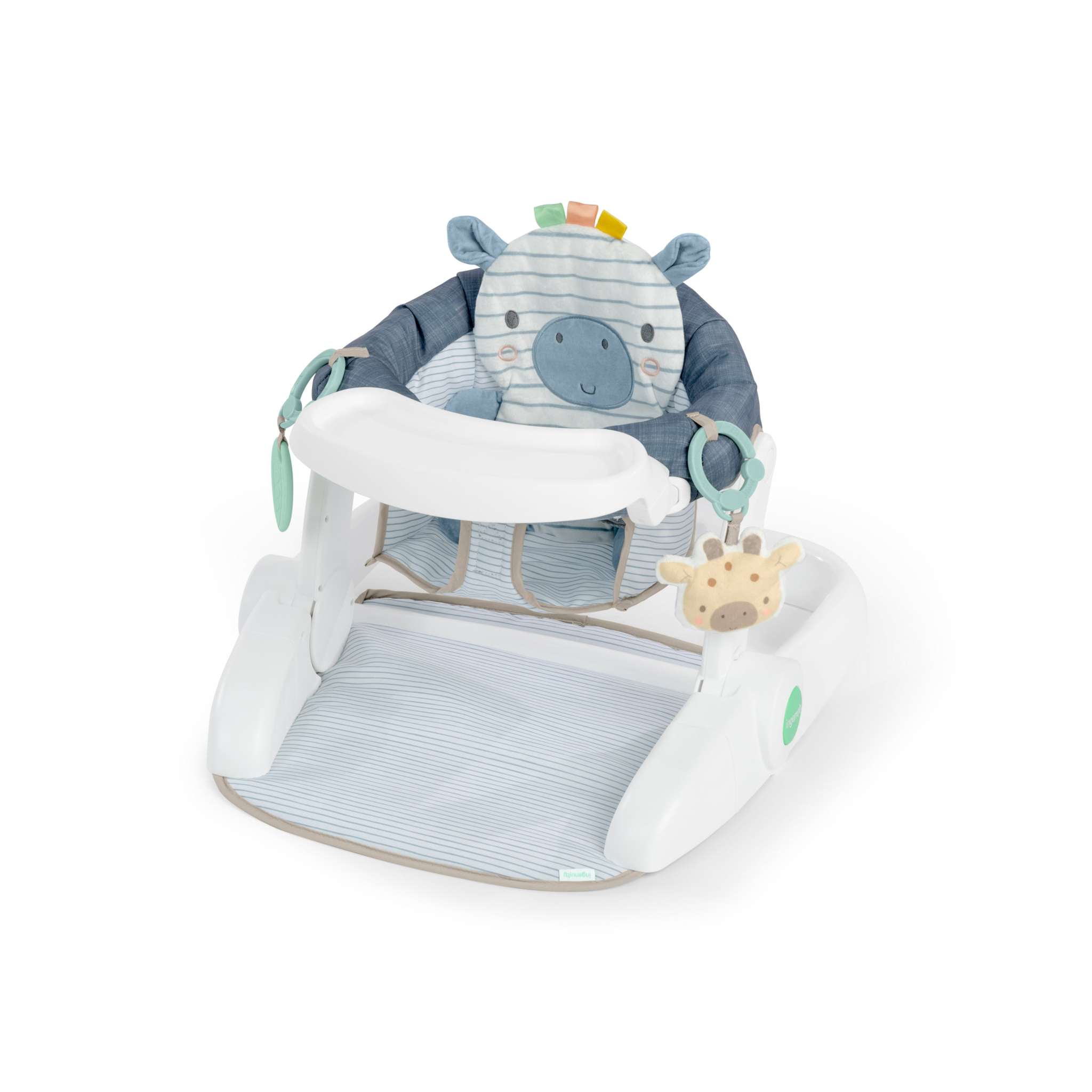 Ingenuity Prop Spot Learn-to-Sit Floor Seat with zebra design for babies