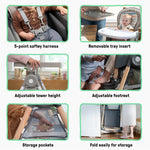 Ingenuity Proper Positioner Create Up multi-mode folding high chair for infants and toddlers