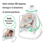Ingenuity SimpleComfort 4-in-1 baby swing and rocker with piano playtime features