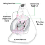 Ingenuity SimpleComfort rotating baby swing with plush toys