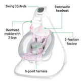 Ingenuity SimpleComfort rotating baby swing with plush toys