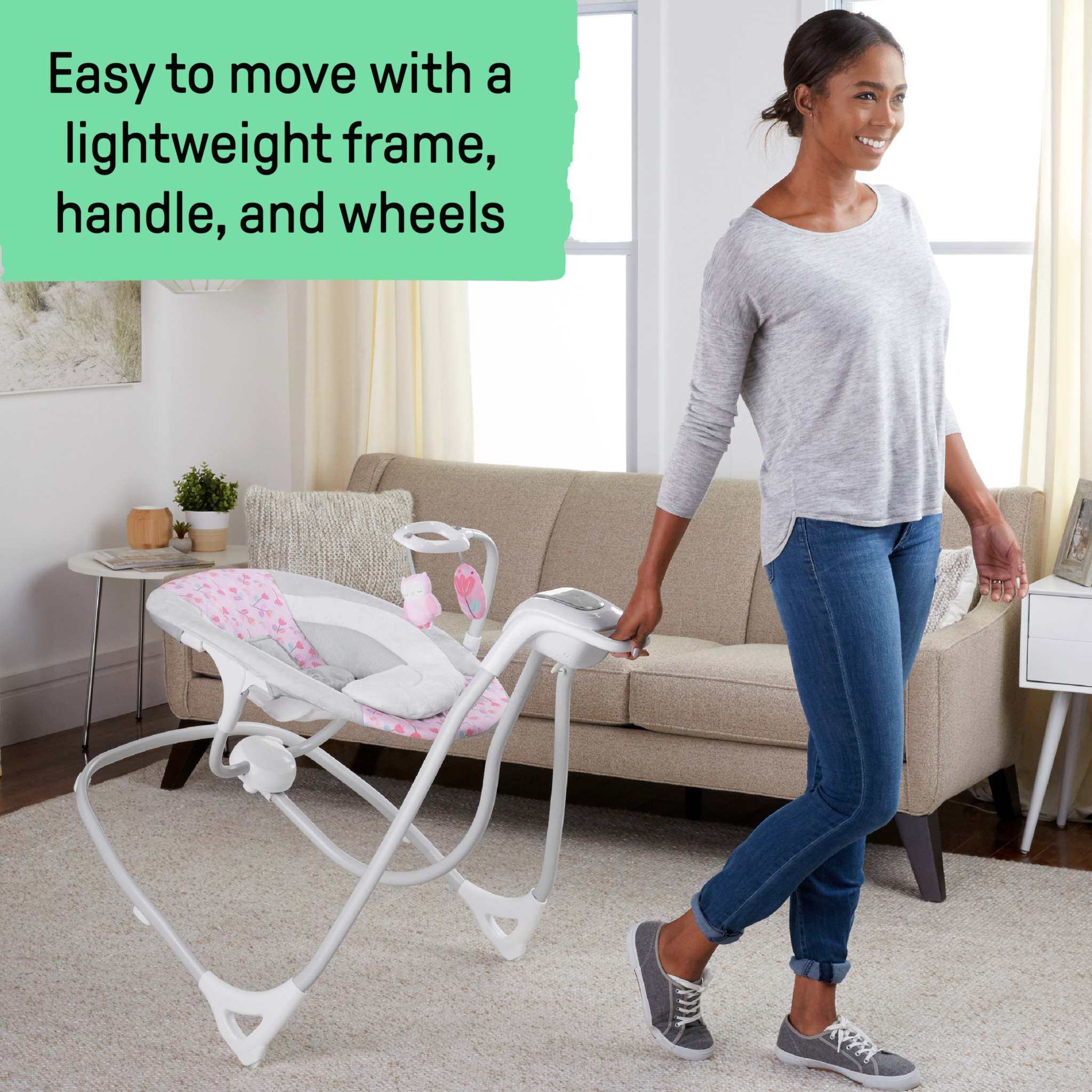 Ingenuity SimpleComfort multi-direction vibrating baby swing Cassidy model