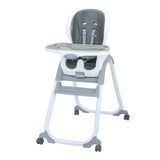 Ingenuity SmartClean Trio Elite 3-in-1 convertible high chair in slate gray