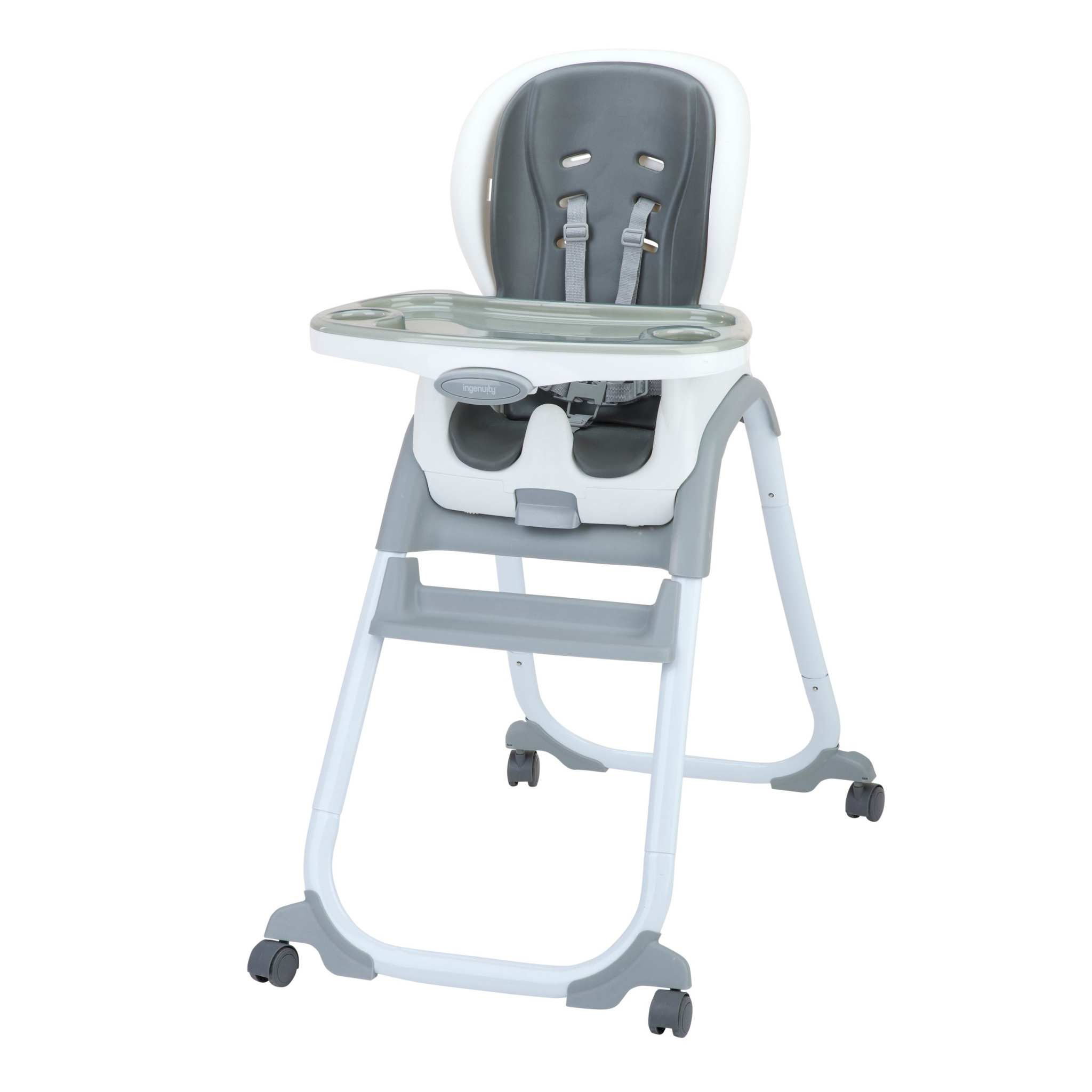 Ingenuity SmartClean Trio Elite 3-in-1 convertible high chair in slate gray