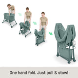 Ingenuity Snooze & Stow folding bassinet with sound, light, and vibration