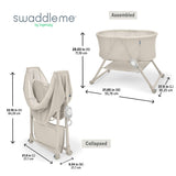 Ingenuity Snooze & Stow folding bassinet with sound light vibration in sand color