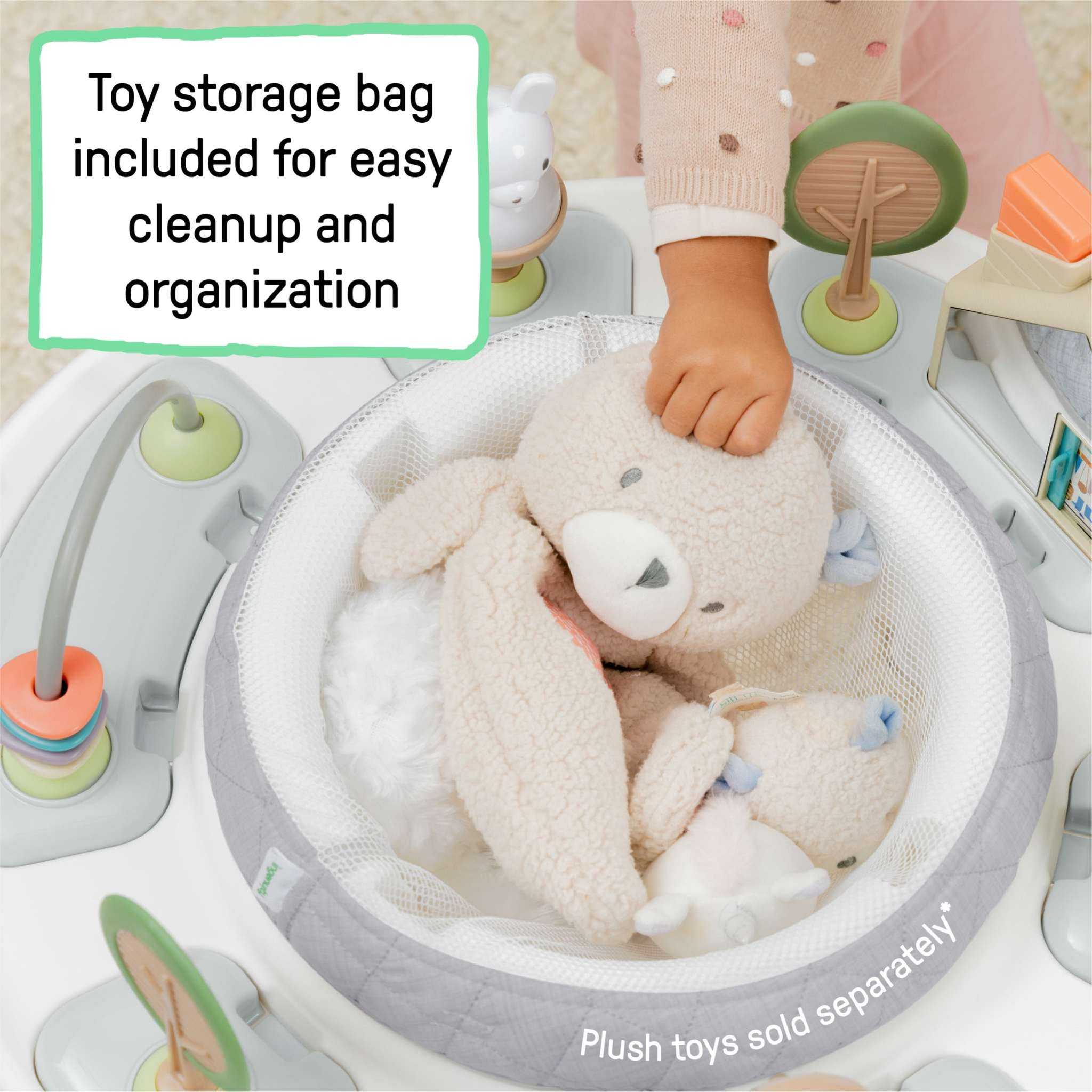 Ingenuity Spring and Sprout 2-in-1 baby activity center jumper with rotating seat