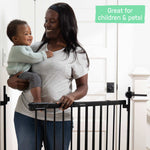 Ingenuity Stairway+ 46W Series black metal baby and pet safety gate