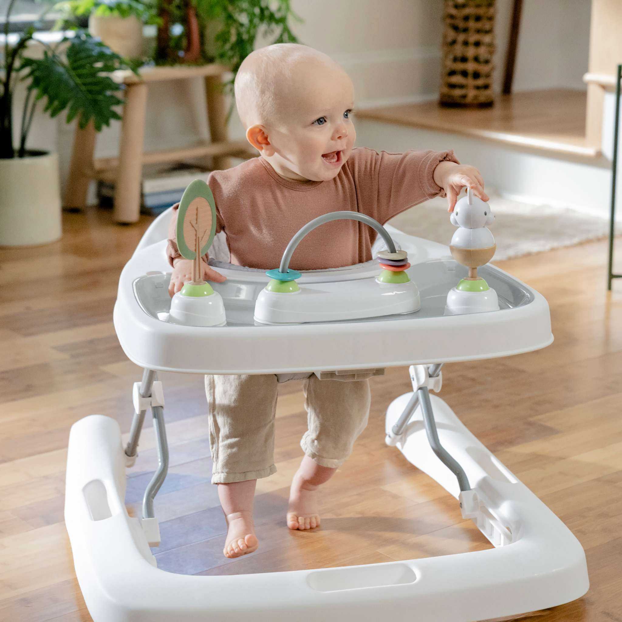Ingenuity Step & Sprout 3-in-1 baby activity walker with nature-inspired toys