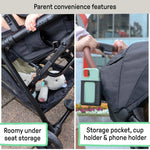 Ingenuity Summer 3Dquickclose CS+ compact fold stroller with large canopy and storage