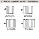 Ingenuity The Doorway 37W Series baby gate with quad cam-lock
