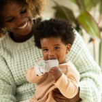 Elephant-shaped Ingenuity Van teething mitt and rattle for babies