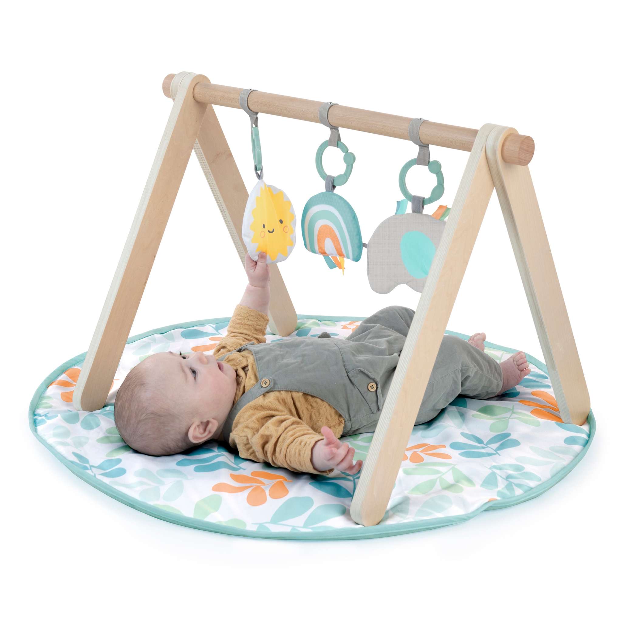 sun valley wooden toy arch & play mat