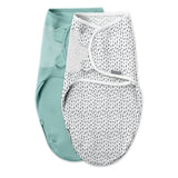 SwaddleMe by Ingenuity Easy Change Swaddle, Size SM, 0-3 months, 2pk (Snow Leopard)