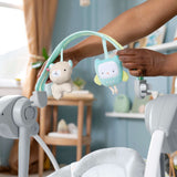Comfort 2 Go Portable Swing with plush forest toys and soothing melodies for babies on-the-go