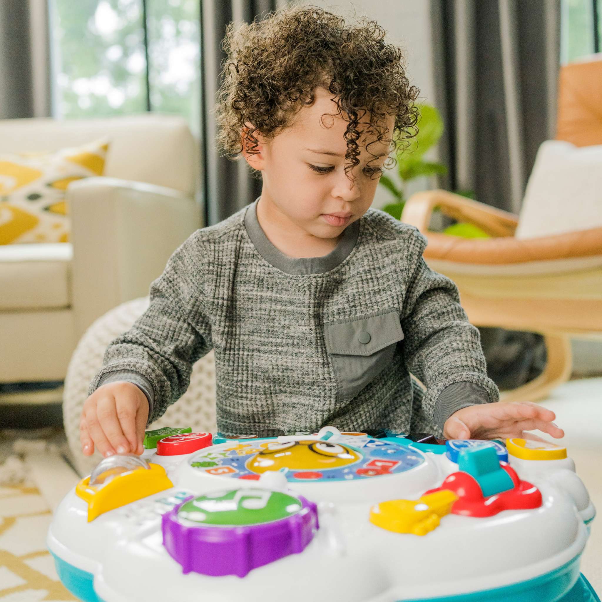 Baby Einstein Discovering Music Activity Table with piano, drum, guitar, and French horn for babies 6 to 36 months