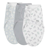 SwaddleMe by Ingenuity Easy Change Swaddle, Size SM, 0-3 months, 3pk (Botanical Jungle)