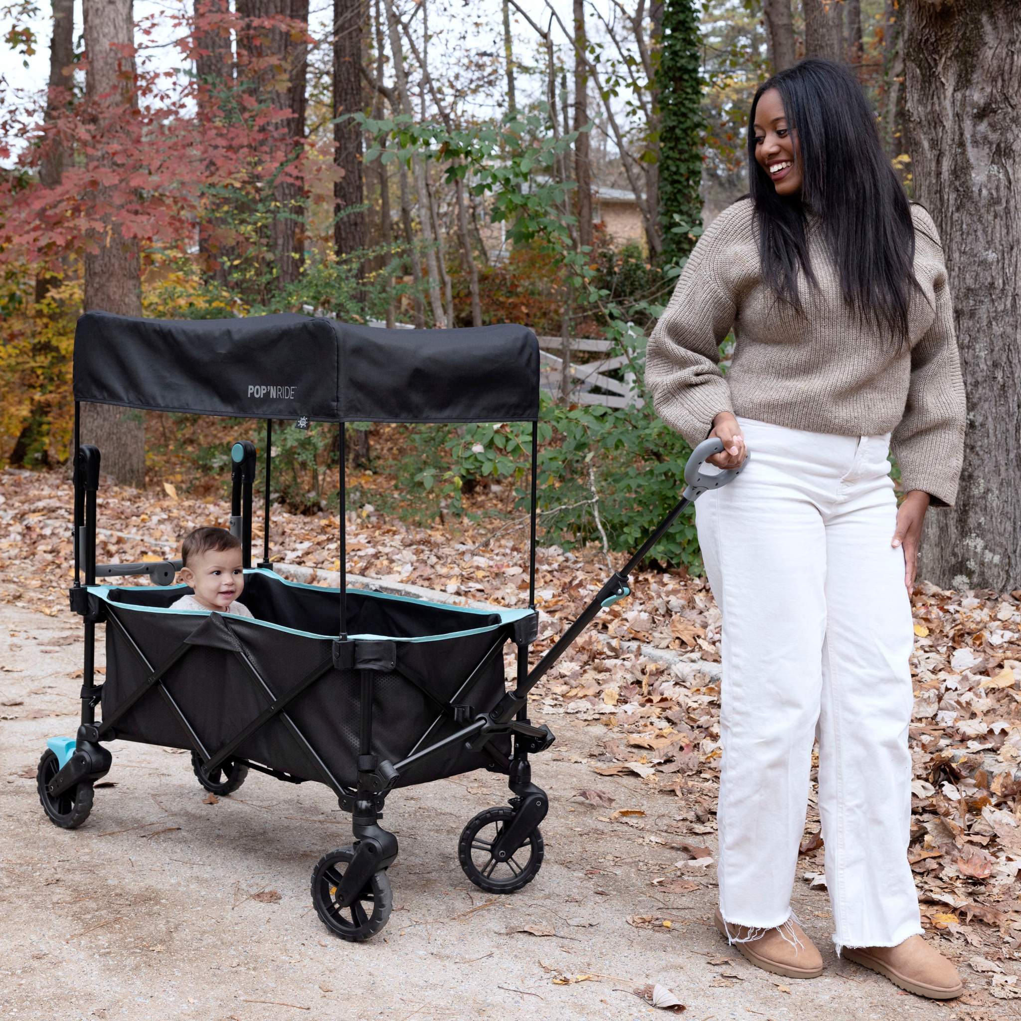 lightweight wagon stroller Ingenuity Pop N Ride Stroller Wagon