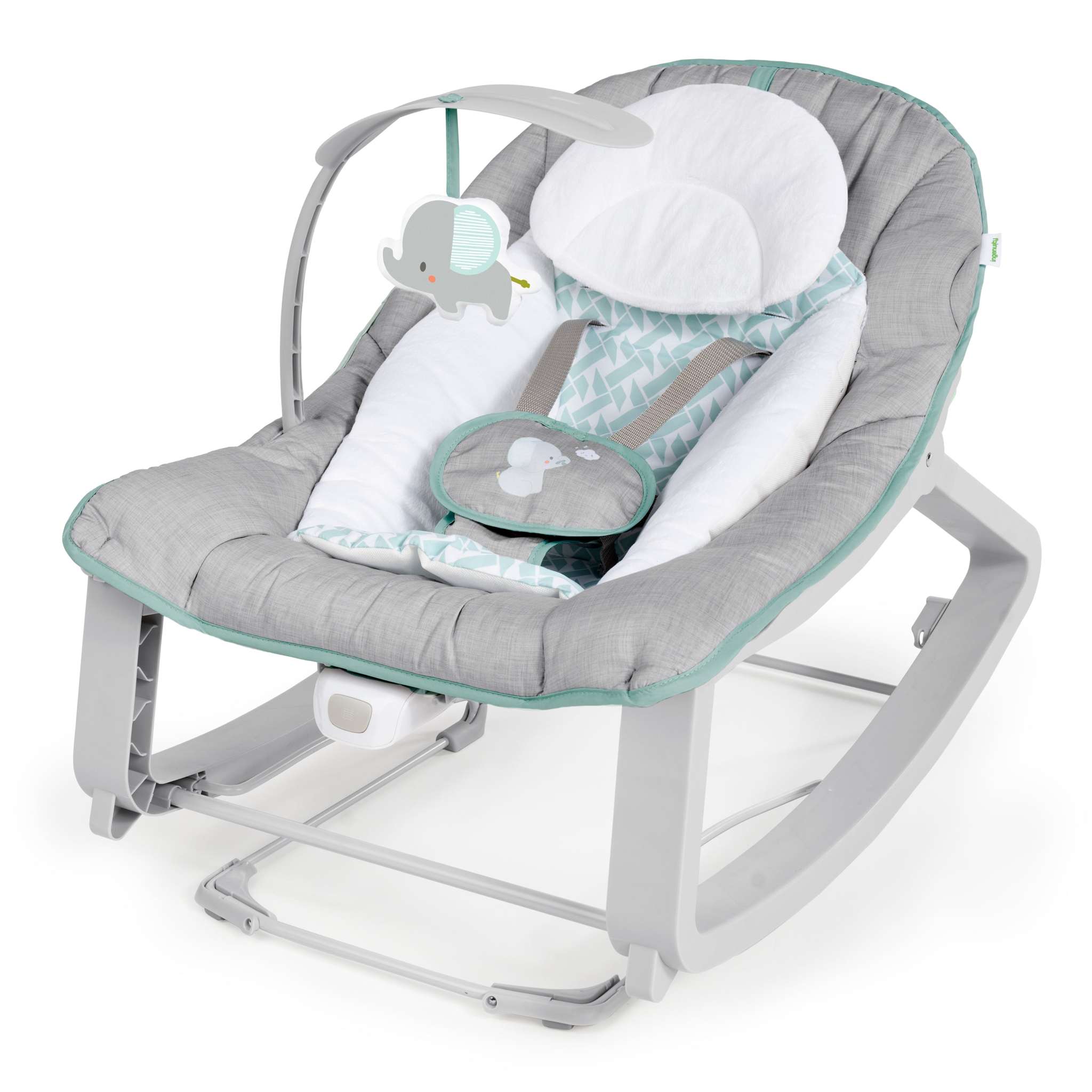 Keep Cozy Baby Bouncer 3-in-1 infant to toddler rocker with plush elephant toy and soothing vibrations
