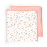 Ingenuity Farewell Fuss Adjustable Easy-Wrap Baby Swaddle 2 Pack - Posy & Comfy Bundle 2-Pack Multi-Use Swaddle Blanket Set - Posy