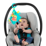 Bright Starts Fuzzy Feelies Soothing Plush Security Blanket with Taggies