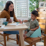 Teal Ingenuity My Spot Easy-Clean booster seat with 3-point harness