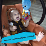 Baby Einstein Activity Arms Octopus plush toy clipped on stroller