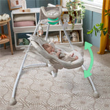Ingenuity InLighten Baby Swing, Easy-Fold Frame & Light Up Mobile, Twinkle Tails