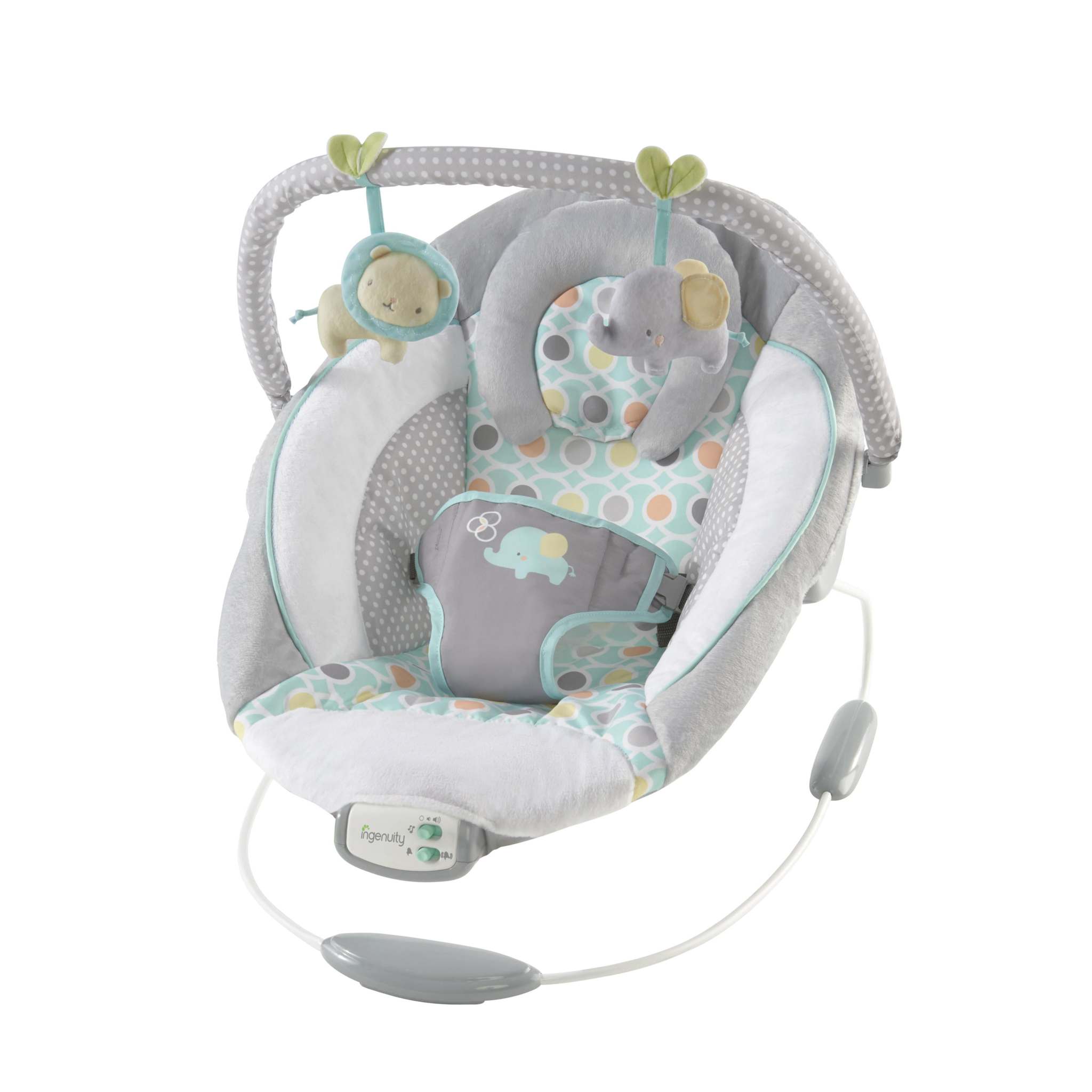 Ingenuity Stow & Go Compact Folding Bouncer - Grey