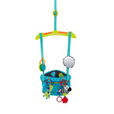 Bright Starts Bounce 'n Spring Deluxe Door Jumper with toys for babies.