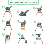 Ingenuity Proper Positioner Create Up multi-mode folding high chair for babies and toddlers