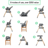 Ingenuity Proper Positioner Create Up multi-mode folding high chair for babies and toddlers