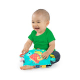Bright Starts Fuzzy Feelies Soothing Plush Security Blanket with Taggies