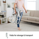 ConvertMe Swing-2-Seat portable baby swing and seat by Ingenuity with foldable design, vibrations, melodies, and plush toy.