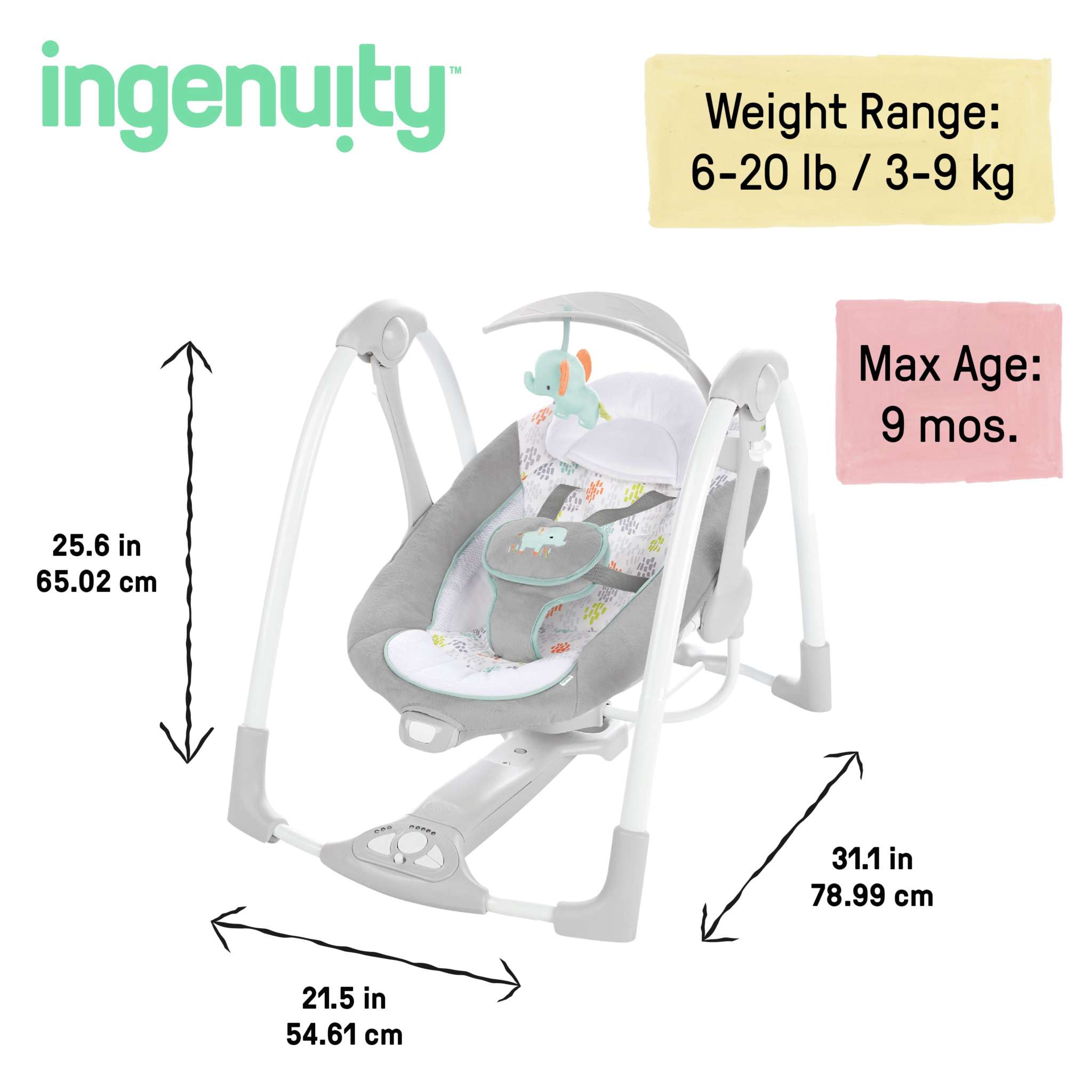 convertme swing-2-seat - wimberly dimensions