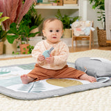 baby playing on sprout spot baby milestone play mat