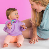 Bright Starts Rattle & Shake BPA-Free Baby Barbell Toy, Green, For Ages Newborn +