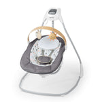 Ingenuity SimpleComfort Compact Soothing Swing with rotating wooden toy bar and 6 speeds