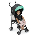 Ity by Ingenuity Smooth Stroll lightweight convenience stroller folded upright