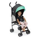 Ity by Ingenuity Smooth Stroll lightweight convenience stroller folded upright