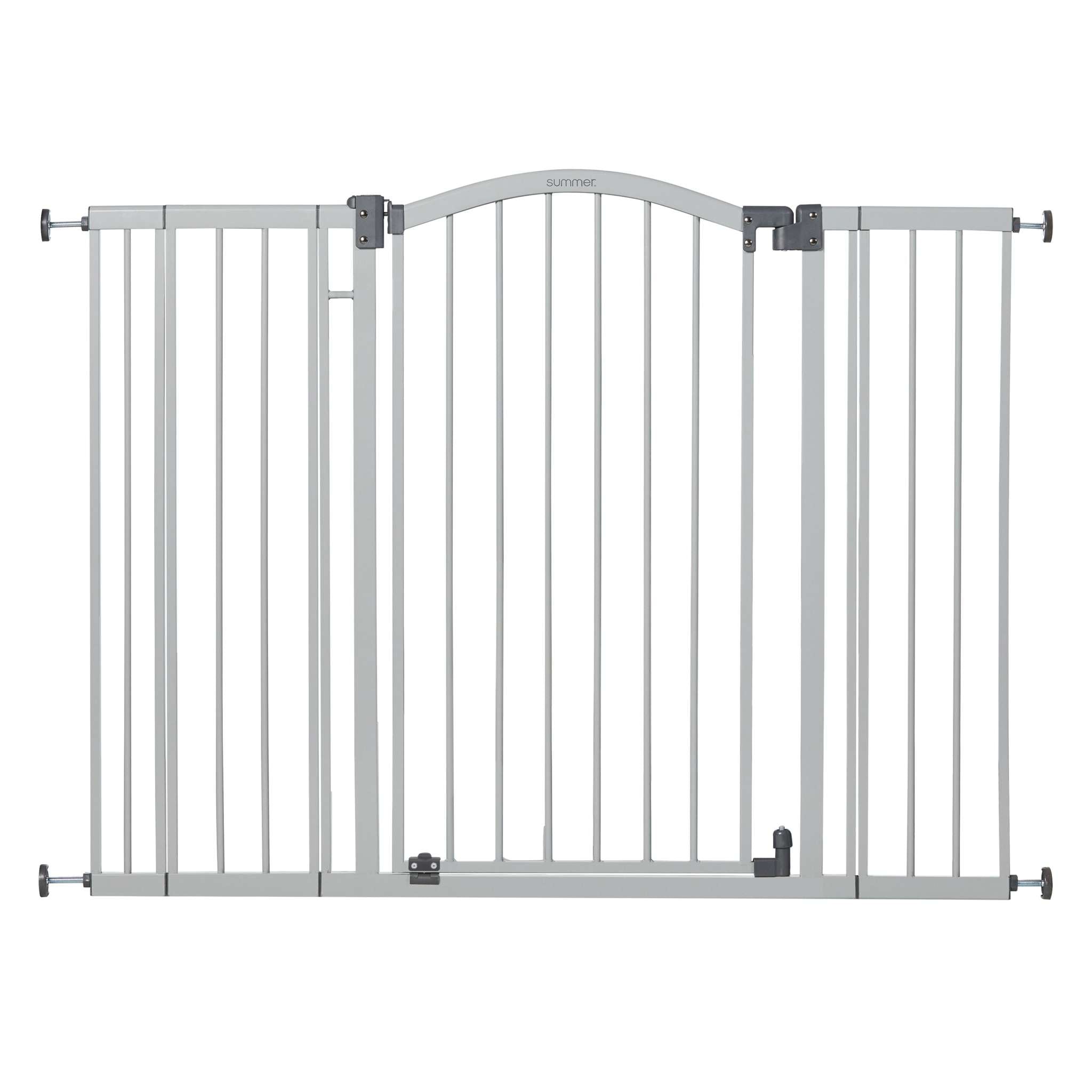 Summer extra tall wide baby gate gray metal safety gate with arch